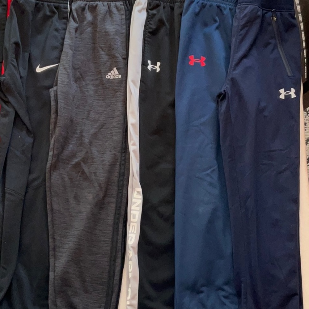 Adidas, Under Armour & Nike Boys Jogger pants 7 PAIR in SIZE 7.